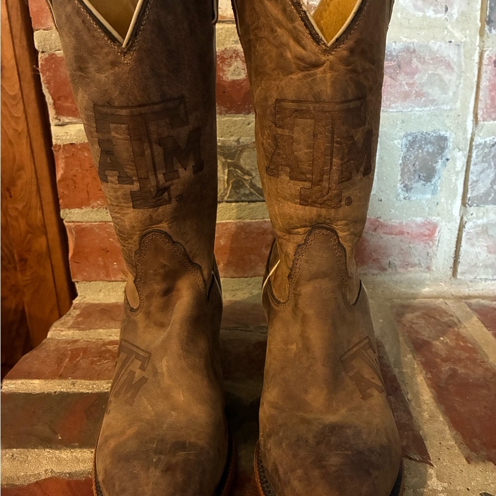 Nocona Women's Leather Cowboy Boots - Texas A&M Logo